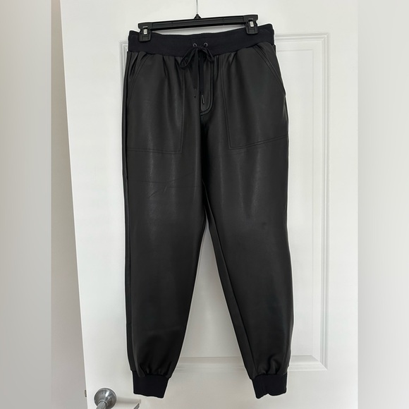 Splendid Faux Leather Jogger in Black, size small - Picture 2 of 5